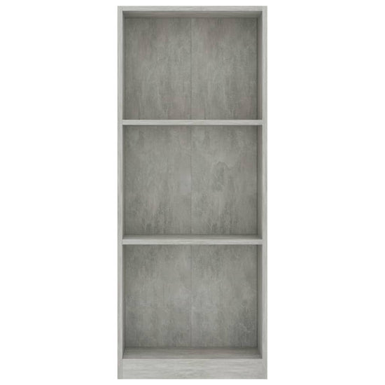 Boekenkast met 3 schappen 40x24x108 cm bewerkt hout betongrijs MeubelReus