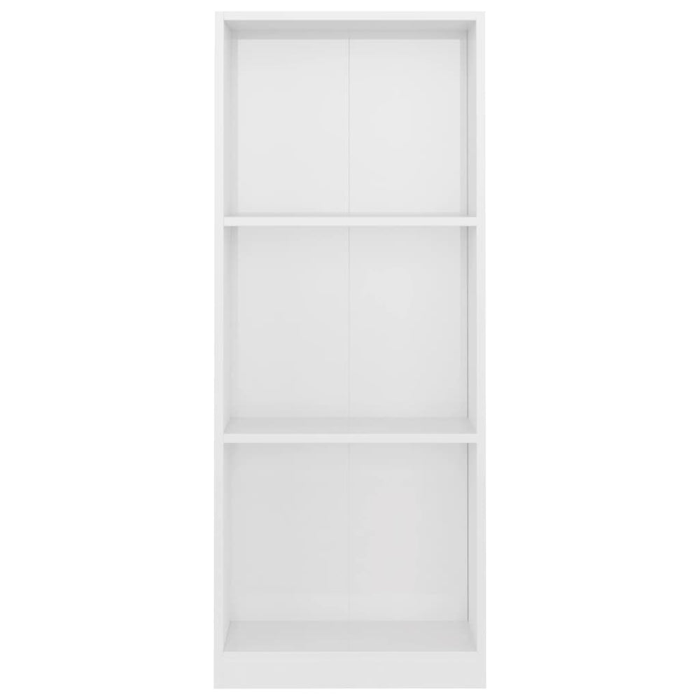 Boekenkast met 3 schappen 40x24x108 cm spaanplaat hoogglans wit MeubelReus