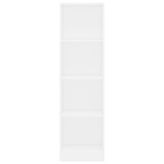 Boekenkast met 4 schappen 40x24x142 cm bewerkt hout wit MeubelReus