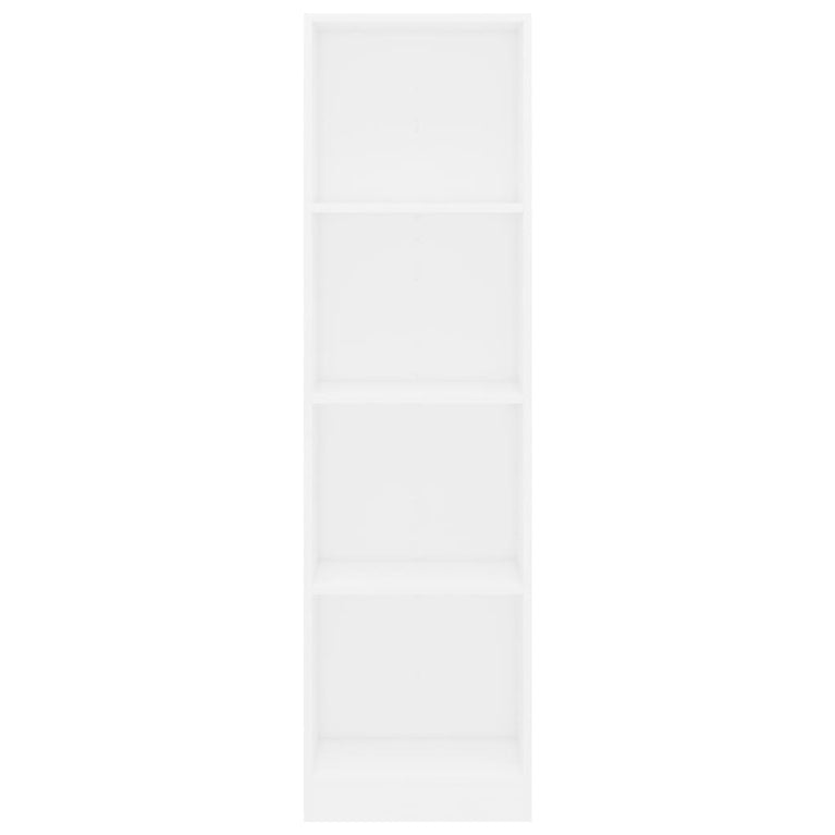 Boekenkast met 4 schappen 40x24x142 cm bewerkt hout wit MeubelReus