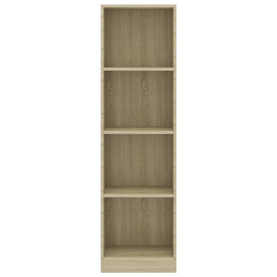 Boekenkast met 4 schappen 40x24x142 cm bewerkt hout sonoma eik MeubelReus