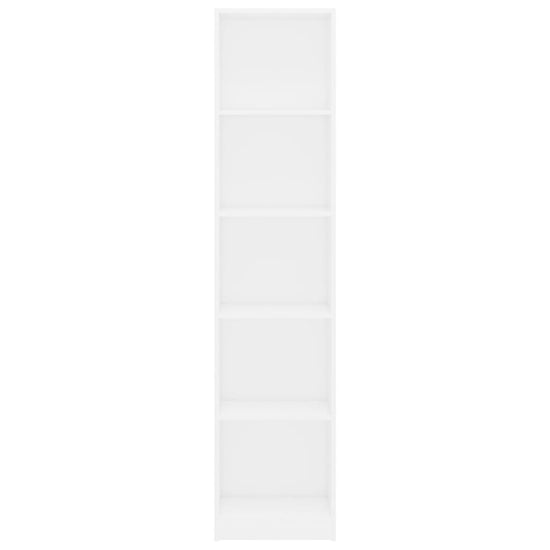 Boekenkast met 5 schappen 40x24x175 cm bewerkt hout wit MeubelReus