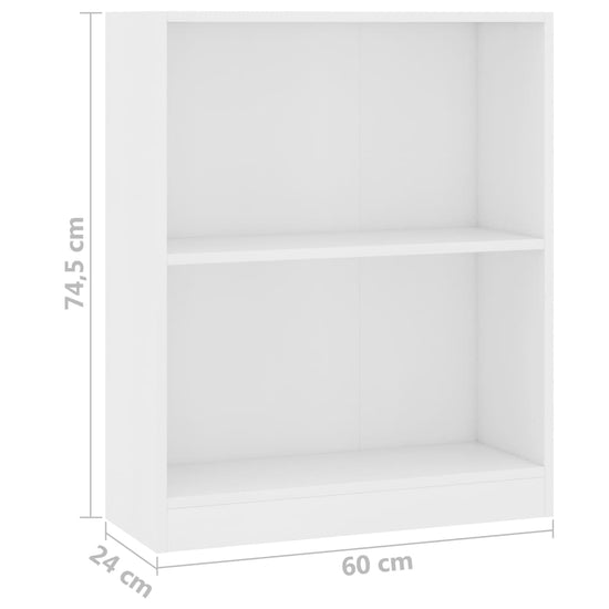 Boekenkast 60x24x74,5 cm bewerkt hout wit MeubelReus