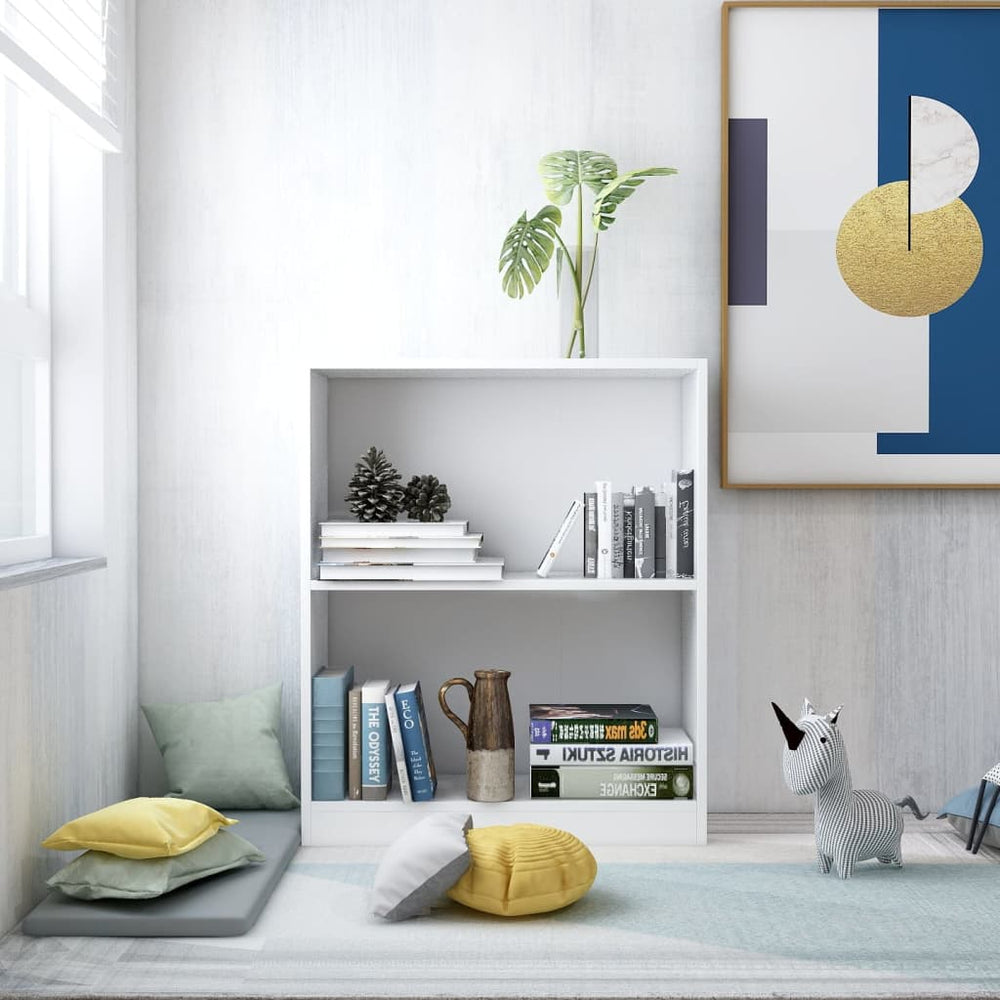Boekenkast 60x24x74,5 cm bewerkt hout wit MeubelReus