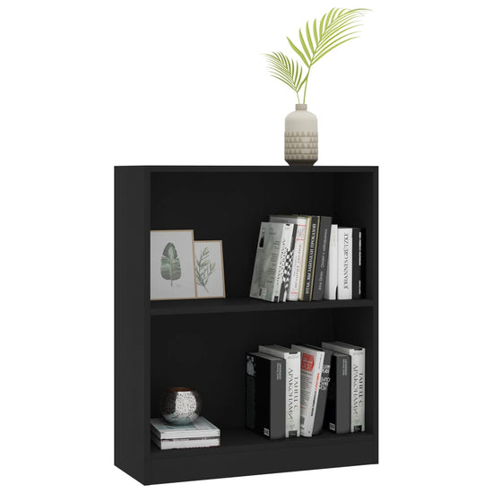 Boekenkast 60x24x74,5 cm bewerkt hout zwart MeubelReus