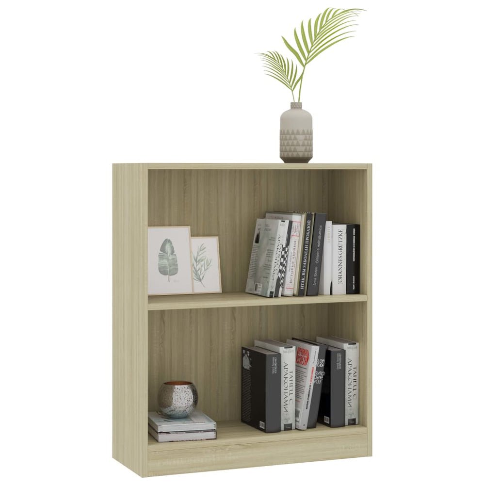 Boekenkast 60x24x74,5 cm bewerkt hout sonoma eikenkleurig MeubelReus