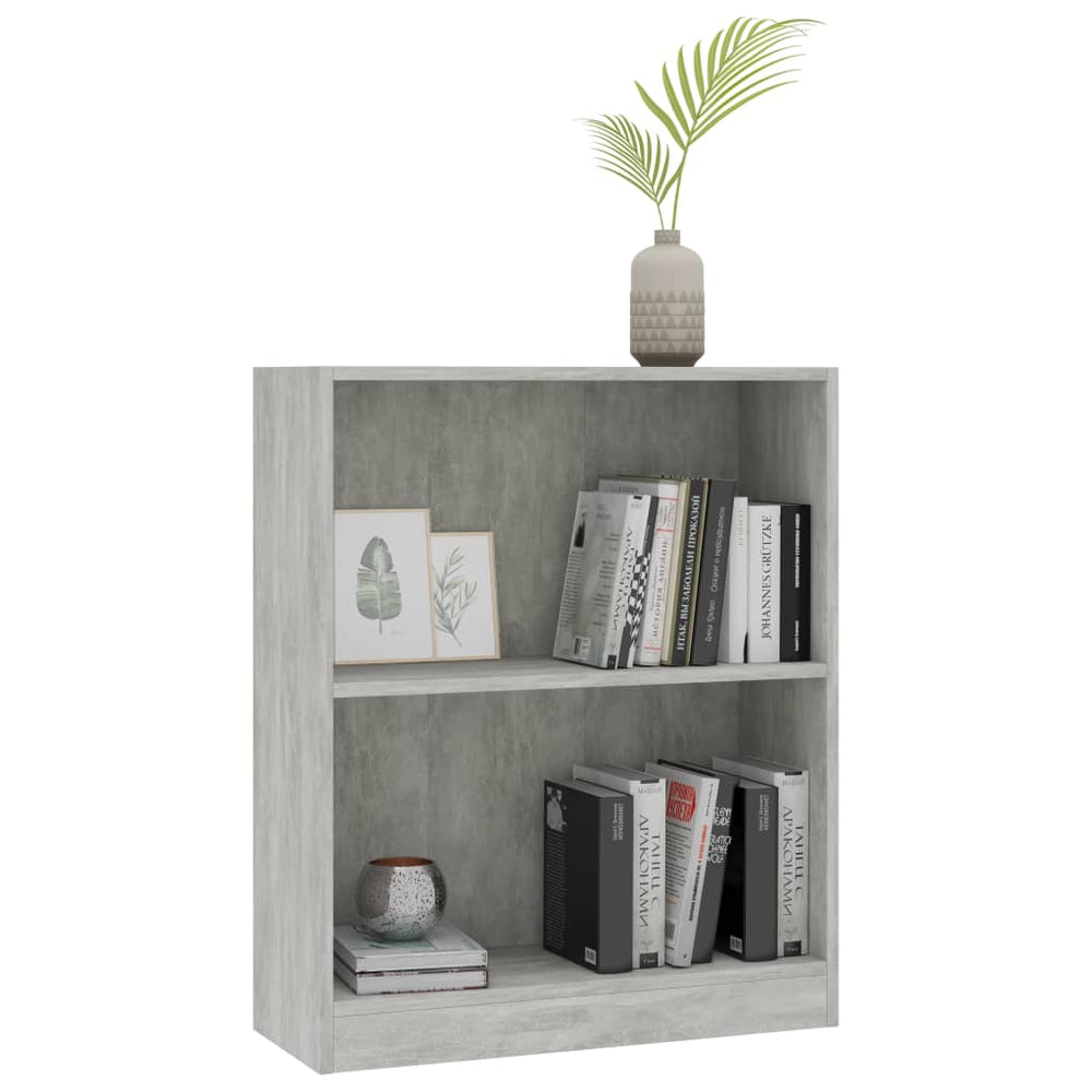 Boekenkast 60x24x74,5 cm bewerkt hout betongrijs MeubelReus