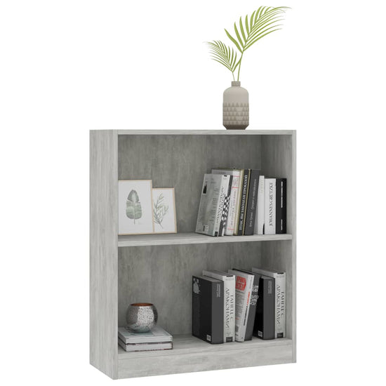 Boekenkast 60x24x74,5 cm bewerkt hout betongrijs MeubelReus
