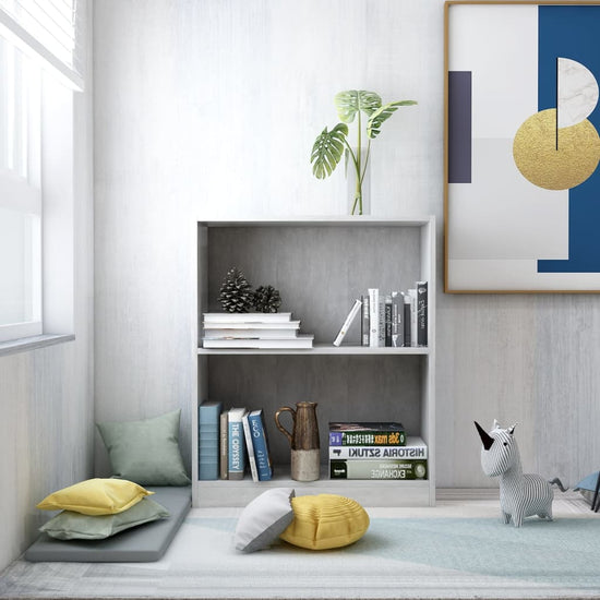 Boekenkast 60x24x74,5 cm bewerkt hout betongrijs MeubelReus