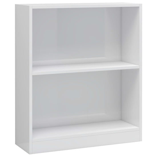Boekenkast 60x24x74,5 cm bewerkt hout hoogglans wit MeubelReus