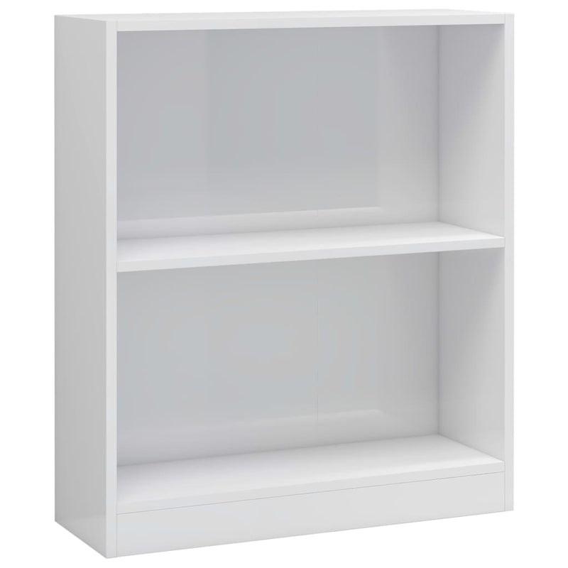 Boekenkast 60x24x74,5 cm bewerkt hout hoogglans wit MeubelReus