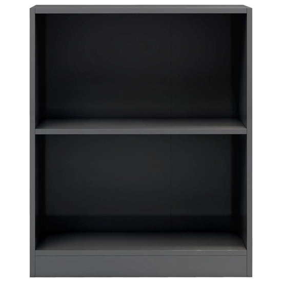Boekenkast 60x24x74,5 cm bewerkt hout hoogglans grijs MeubelReus