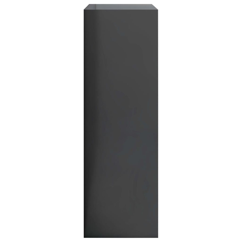 Boekenkast 60x24x74,5 cm bewerkt hout hoogglans grijs MeubelReus