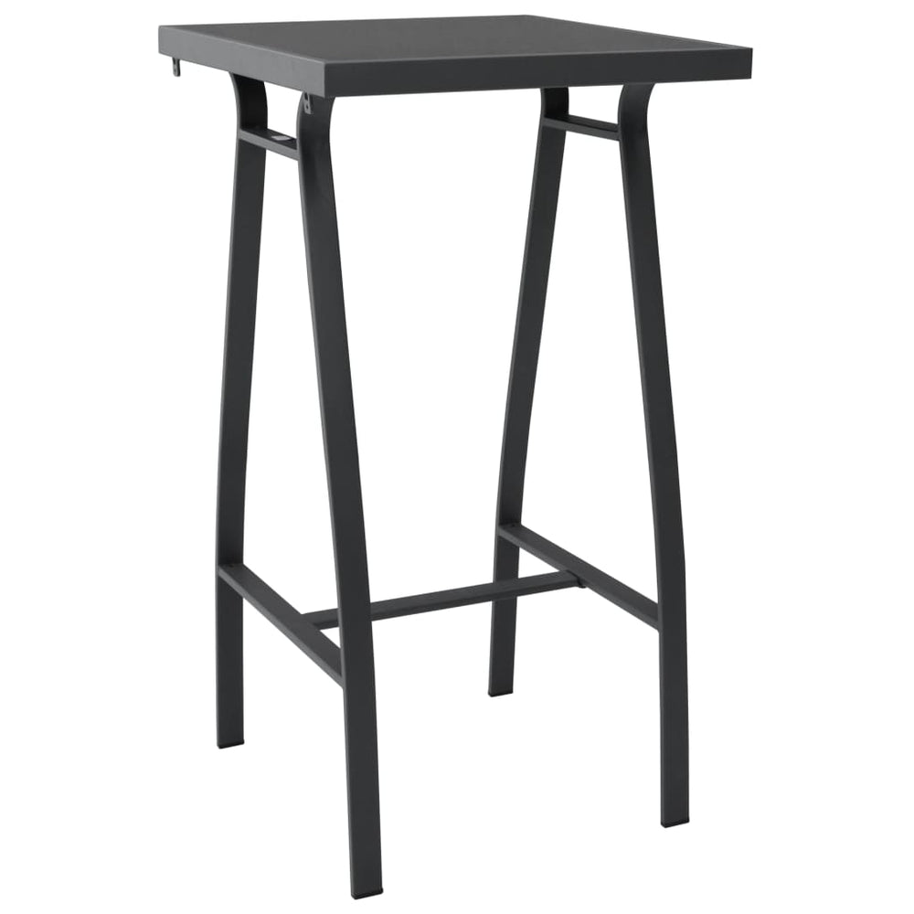 Tuinbartafel 60x60x110 cm gehard glas zwart MeubelReus