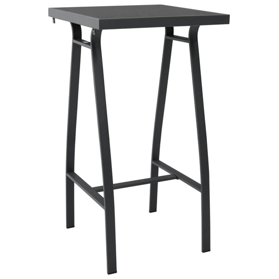 Tuinbartafel 60x60x110 cm gehard glas zwart MeubelReus