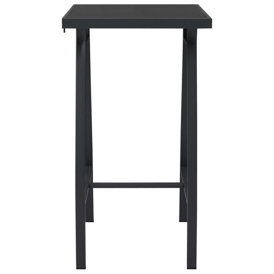 Tuinbartafel 60x60x110 cm gehard glas zwart MeubelReus