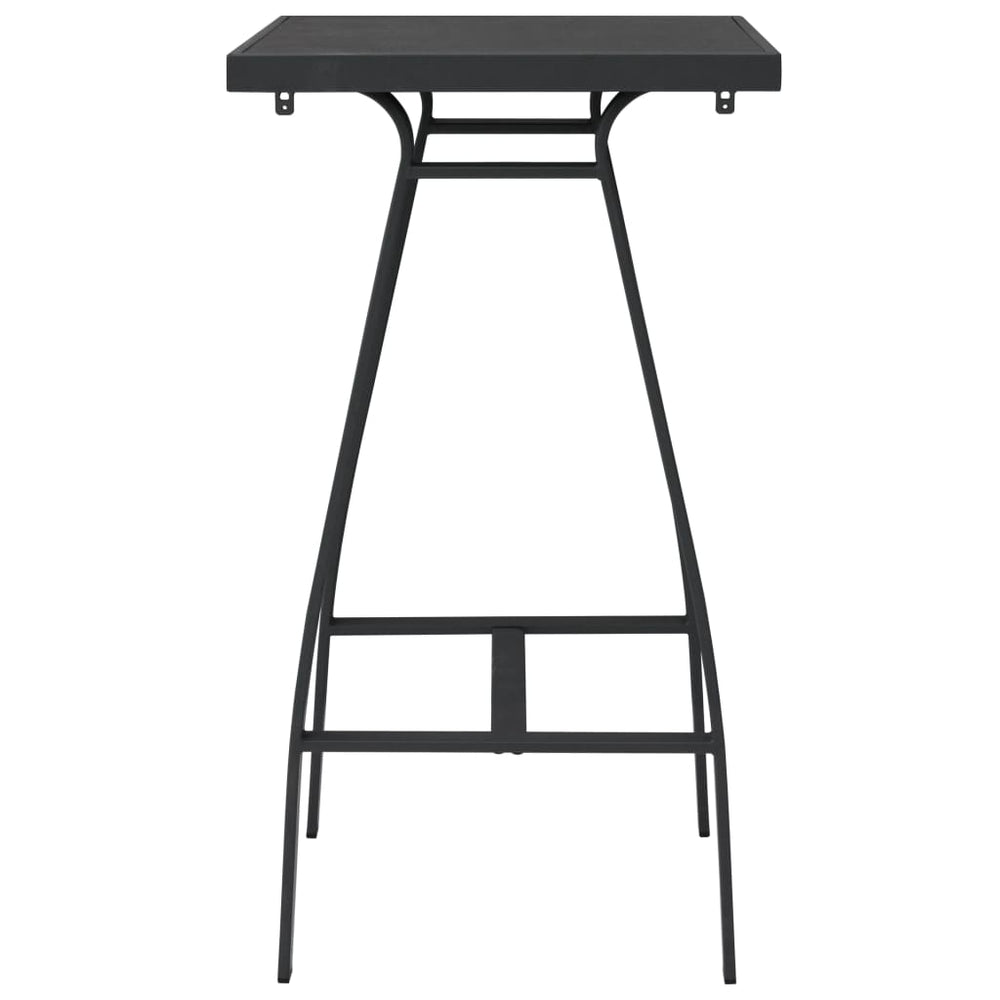 Tuinbartafel 60x60x110 cm gehard glas zwart MeubelReus