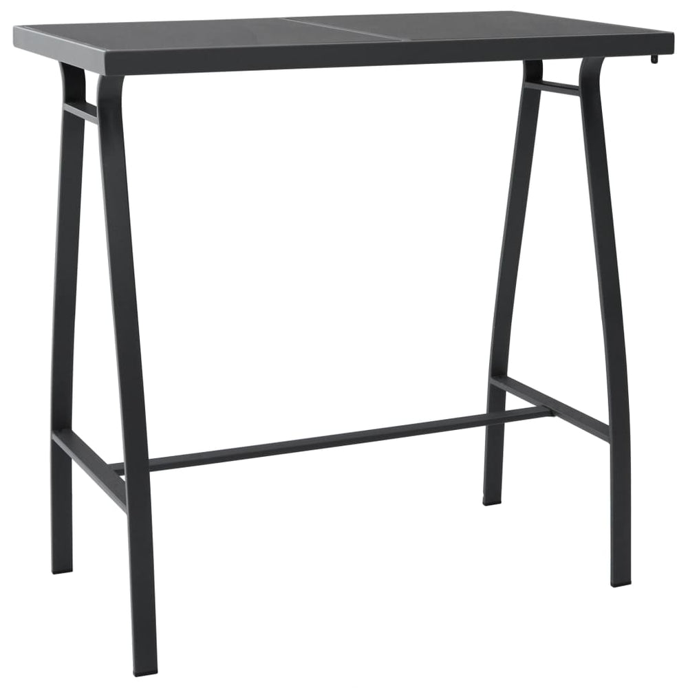 Tuinbartafel 110x60x110 cm gehard glas zwart MeubelReus