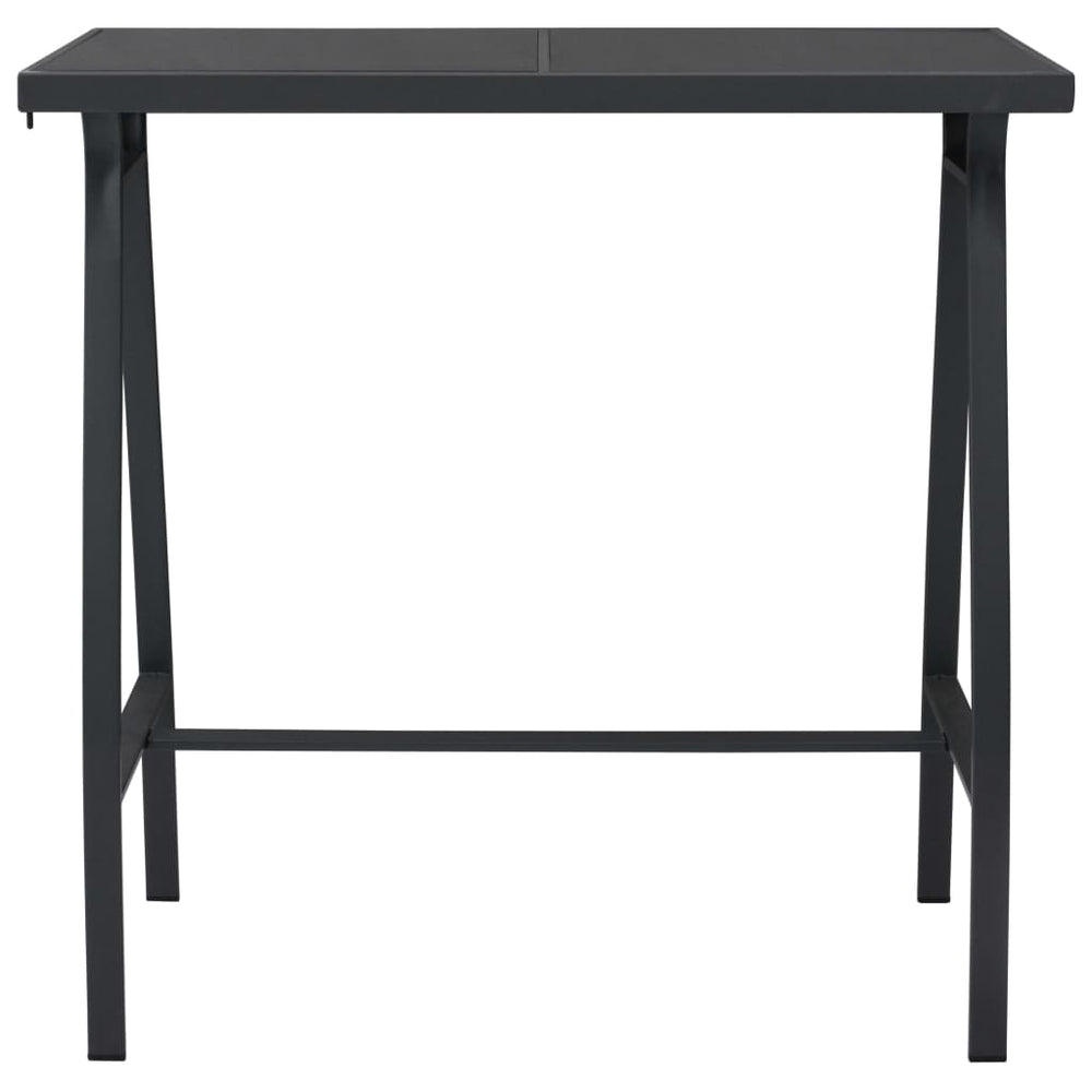 Tuinbartafel 110x60x110 cm gehard glas zwart MeubelReus