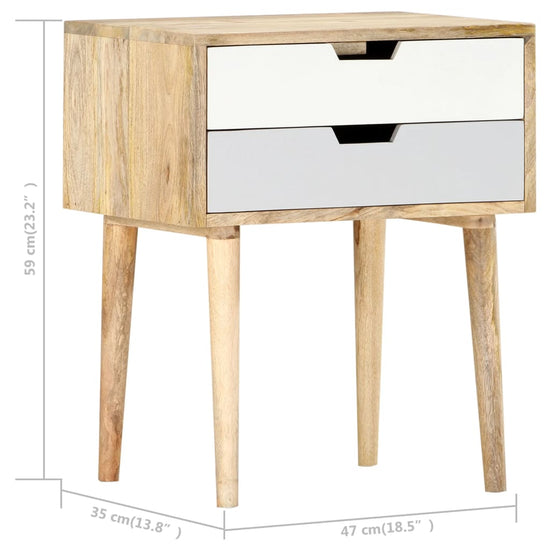 Nachtkastje 47x35x59 cm massief mangohout MeubelReus