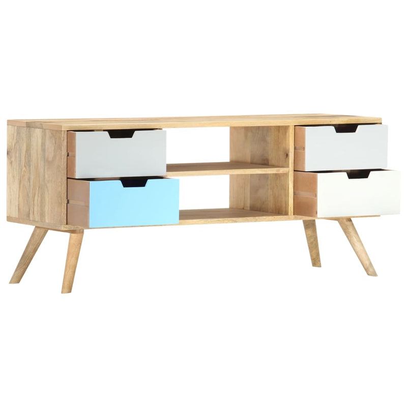 Tv-meubel 110x35x48 cm massief mangohout MeubelReus