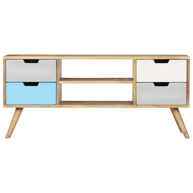 Tv-meubel 110x35x48 cm massief mangohout MeubelReus