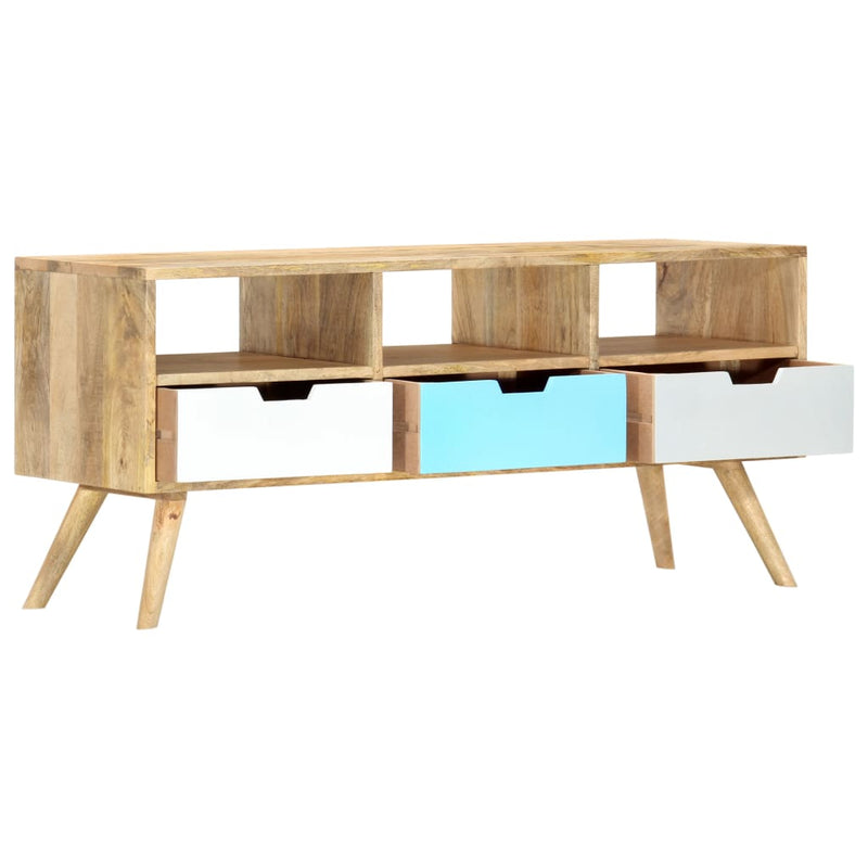 Tv-meubel 110x35x48 cm massief mangohout MeubelReus