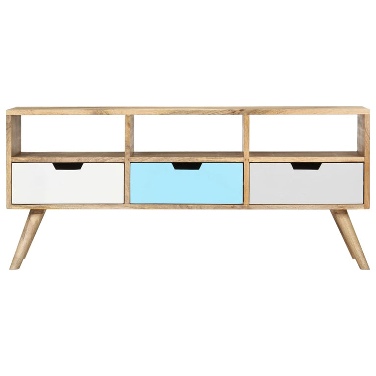 Tv-meubel 110x35x48 cm massief mangohout MeubelReus
