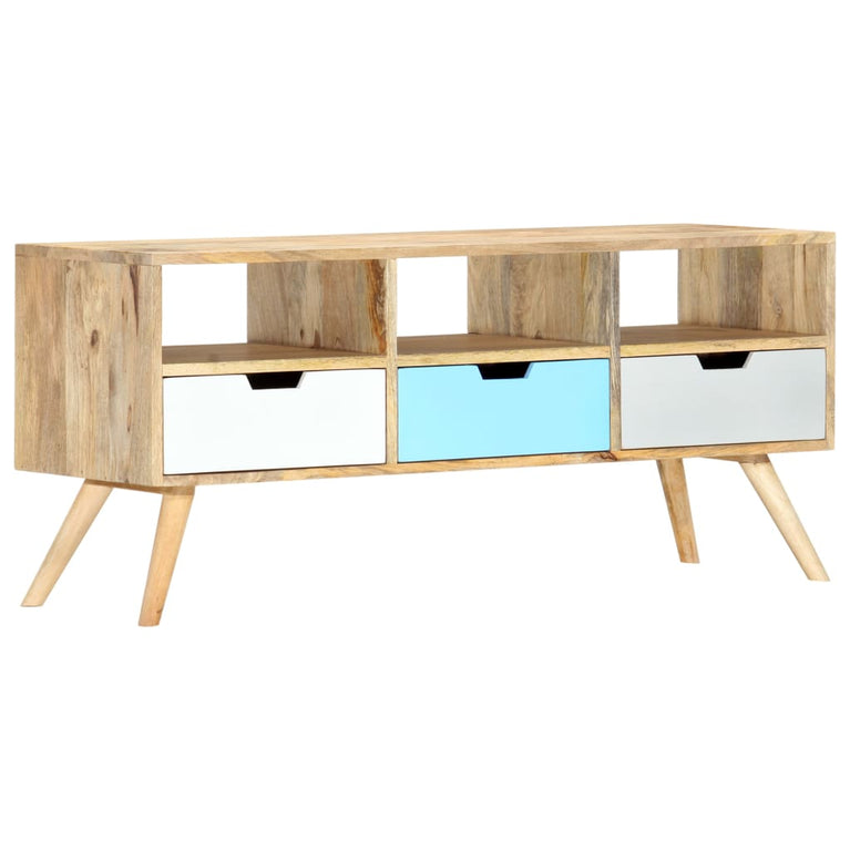 Tv-meubel 110x35x48 cm massief mangohout MeubelReus
