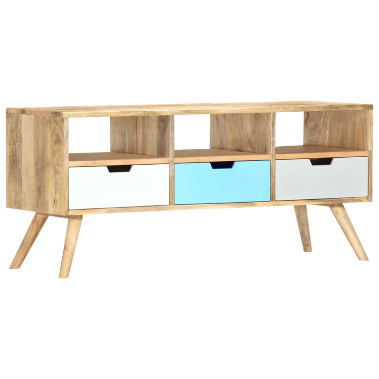 Tv-meubel 110x35x48 cm massief mangohout MeubelReus