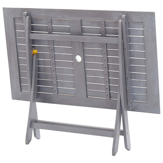 7-delige Tuinset massief acaciahout grijs MeubelReus