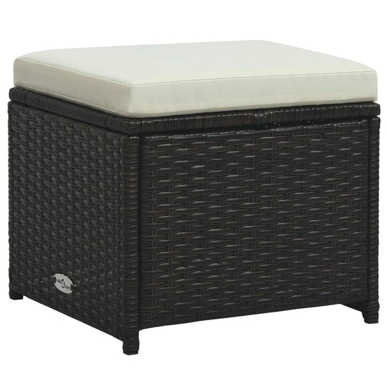 6-delige Loungeset met kussens poly rattan bruin MeubelReus