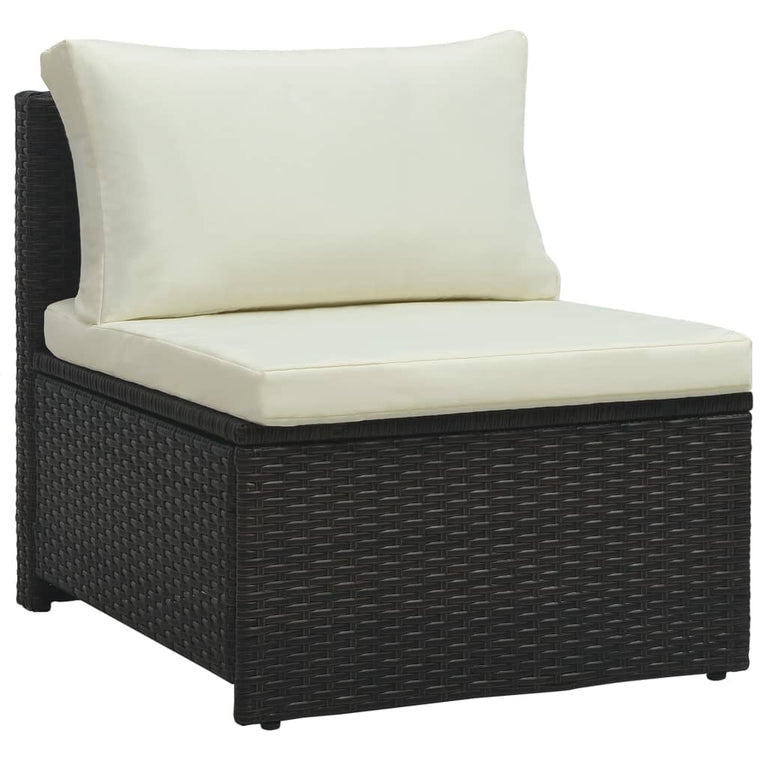 6-delige Loungeset met kussens poly rattan bruin MeubelReus