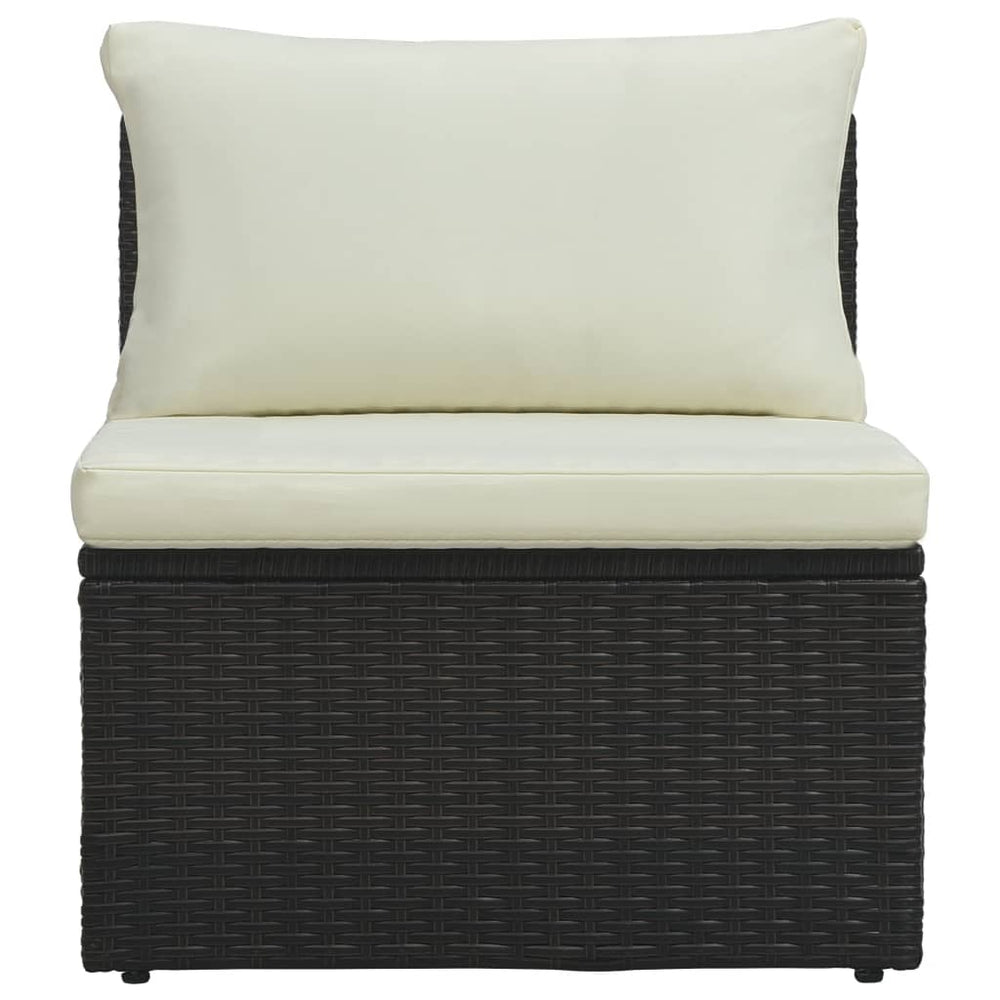 6-delige Loungeset met kussens poly rattan bruin MeubelReus