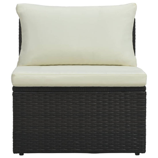 6-delige Loungeset met kussens poly rattan bruin MeubelReus
