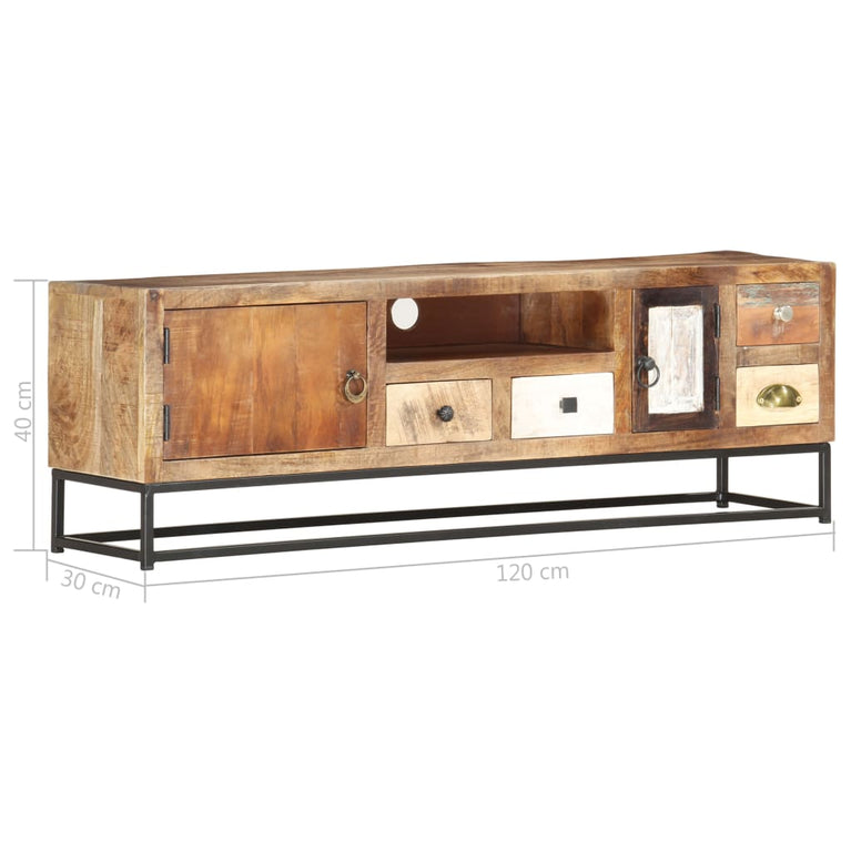Tv-meubel 120x30x40 cm massief gerecycled hout MeubelReus