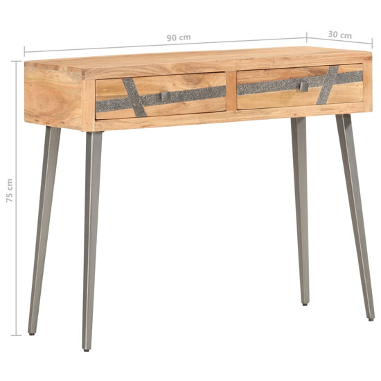 Wandtafel 90x30x75 cm massief acaciahout MeubelReus