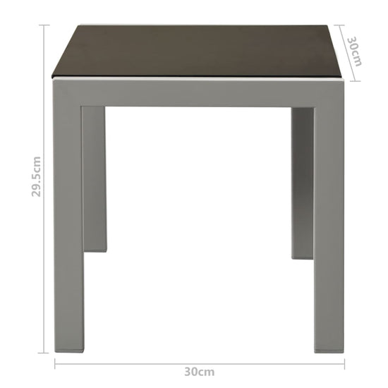 Ligbedden 2 st met tafel staal en textileen zwart MeubelReus