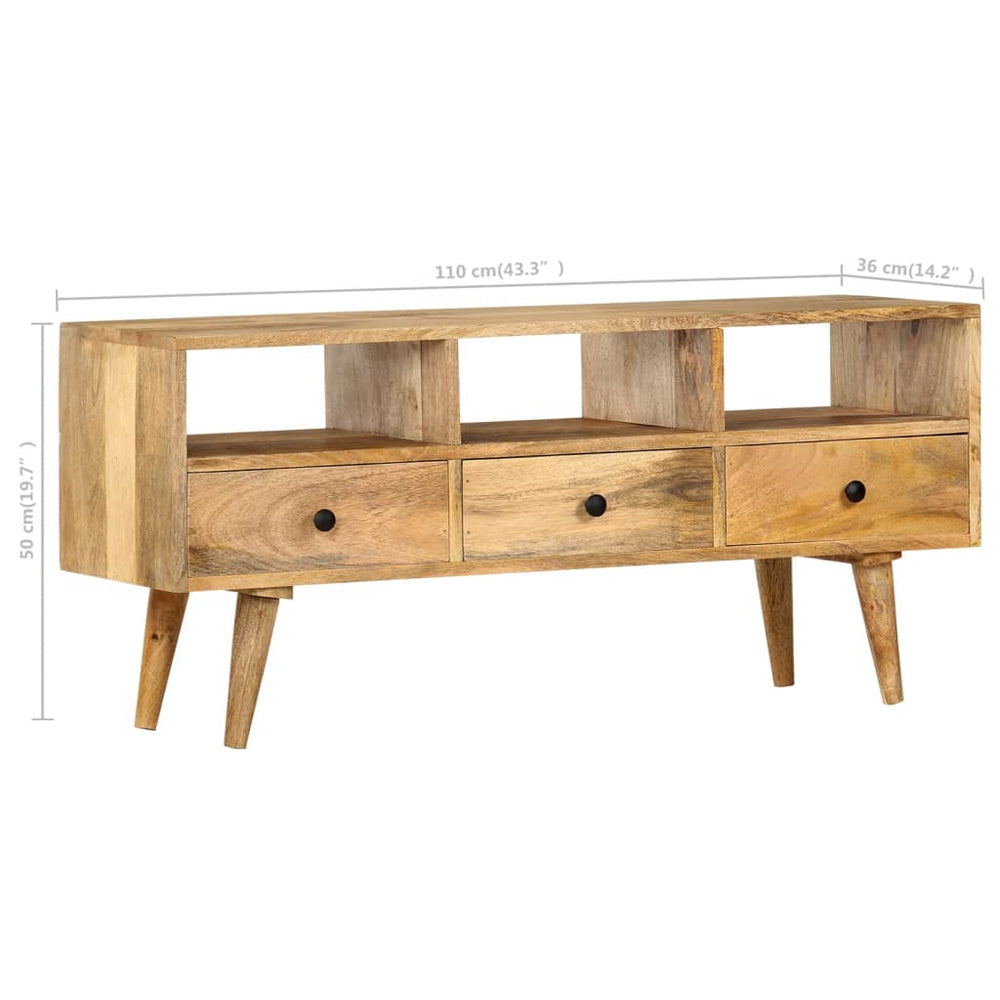 Tv-meubel 110x36x50 cm massief mangohout MeubelReus