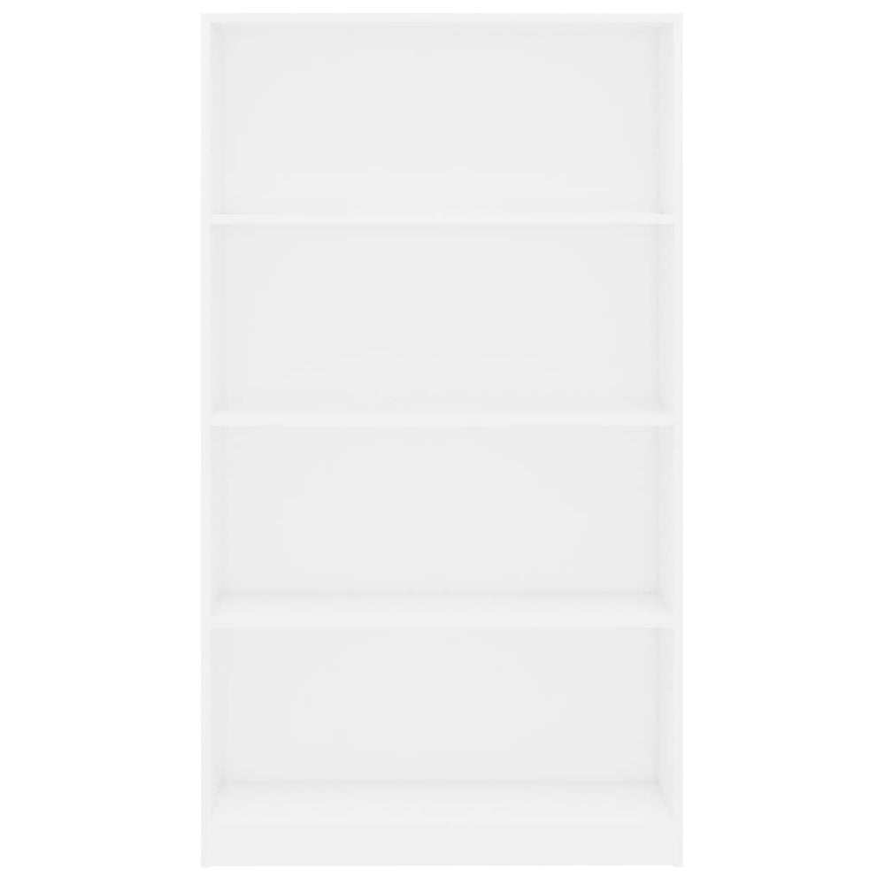 Boekenkast met 4 schappen 80x24x142 cm bewerkt hout wit MeubelReus