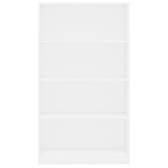 Boekenkast met 4 schappen 80x24x142 cm bewerkt hout wit MeubelReus