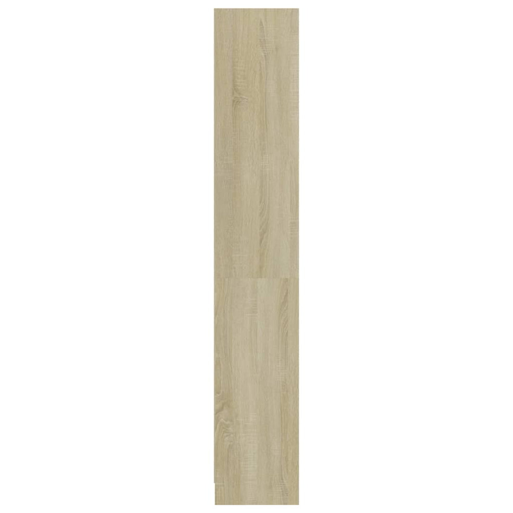 Boekenkast met 4 schappen 80x24x142 cm bewerkt hout sonoma eik MeubelReus