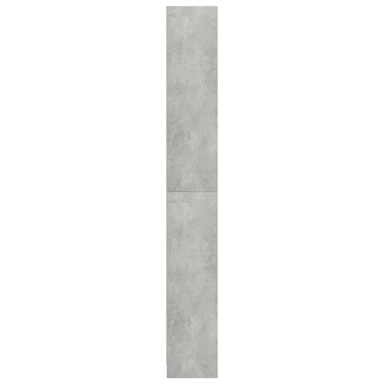 Boekenkast met 5 schappen 80x24x175 cm bewerkt hout betongrijs MeubelReus