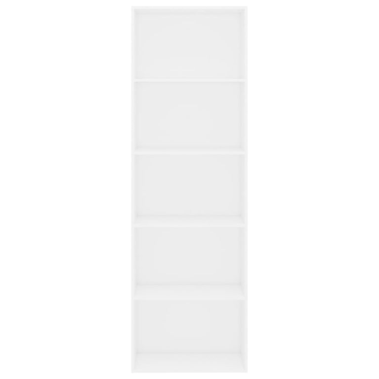 Boekenkast met 5 schappen 60x30x189 cm bewerkt hout wit