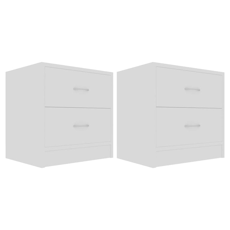 Nachtkastjes 2 st 40x30x40 cm spaanplaat wit MeubelReus