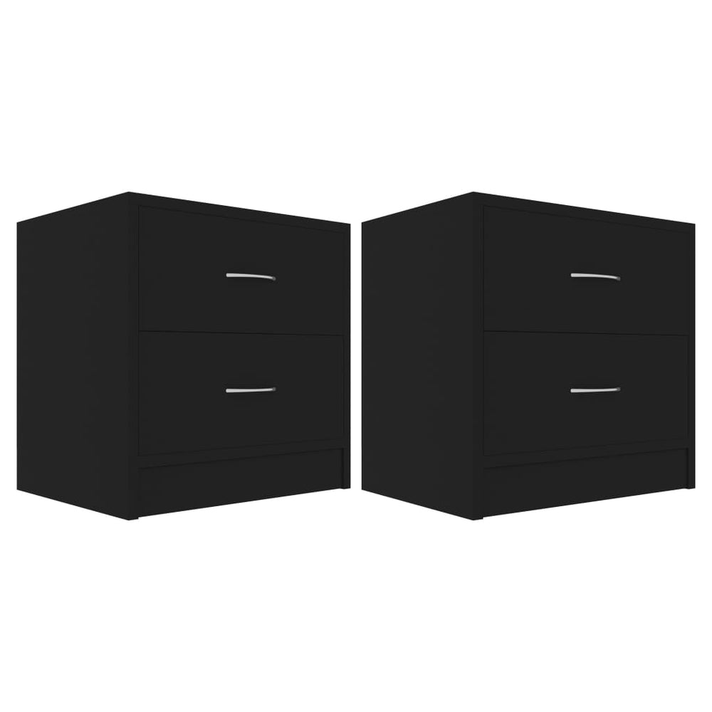 Nachtkastjes 2 st 40x30x40 cm spaanplaat zwart MeubelReus
