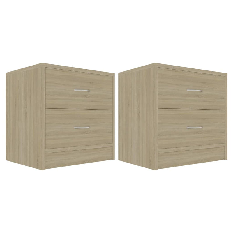 Nachtkastjes 2 st 40x30x40 cm spaanplaat sonoma eikenkleurig