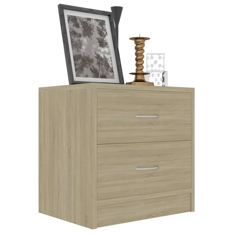Nachtkastjes 2 st 40x30x40 cm spaanplaat sonoma eikenkleurig