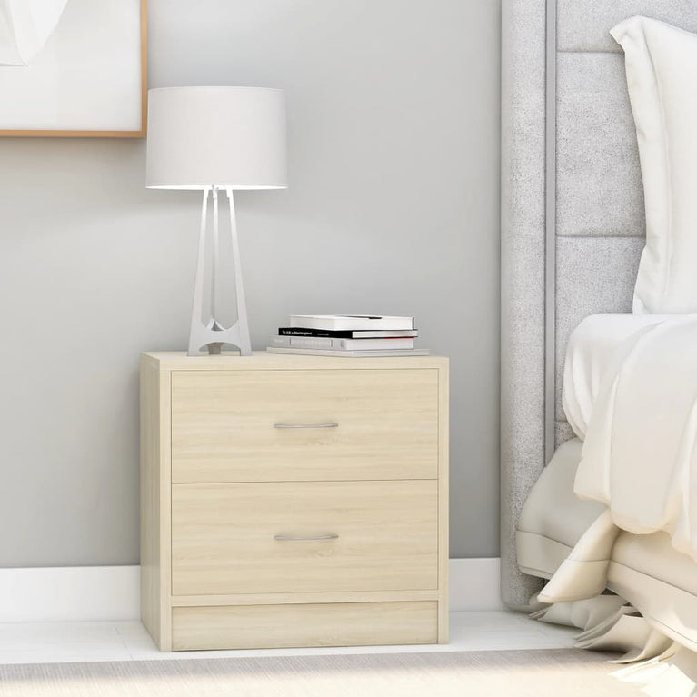 Nachtkastjes 2 st 40x30x40 cm spaanplaat sonoma eikenkleurig