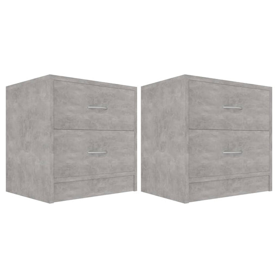 Nachtkastjes 2 st 40x30x40 cm spaanplaat betongrijs MeubelReus